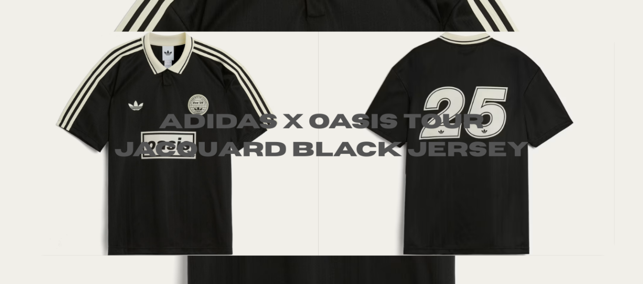 Adidas x Oasis Tour Jacquard Black Jersey banner blog
