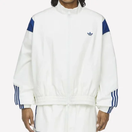 Adidas Originals x Willy Chavarria Poplin Relaxed Zip-up White Track Jacket