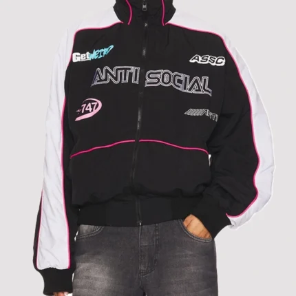 Anti Social Social Club Racing Zip-up Black Track Jacket