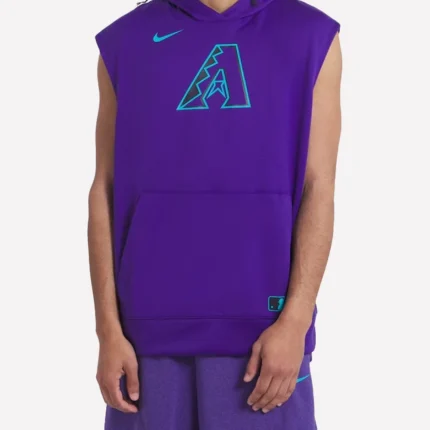Arizona Diamondbacks Nike 2025 City Connect Authentic Collection Sleeveless Performance Pullover Purple Hoodie
