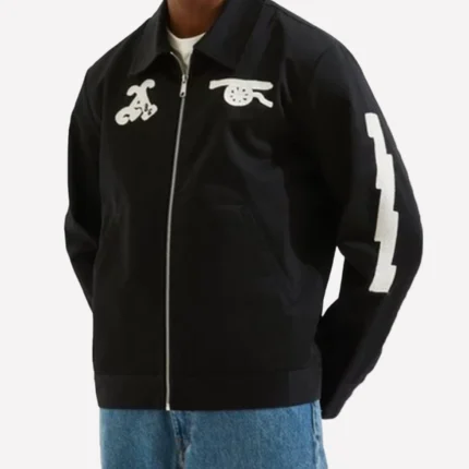 Unisex Arsenal N7 Pre-Historic Zip-up Black Jacket