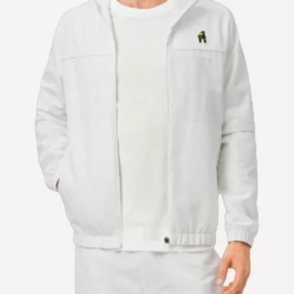 Lacoste x Novak Djokovic The GOAT White Hooded Jacket