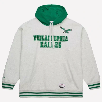 Mitchell & Ness Men’s Philadelphia Eagles Heather Grey Offseason Vintage Pullover Hoodie