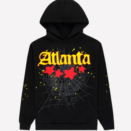 Sp5der Atlanta Black Pullover Fleece Hoodie