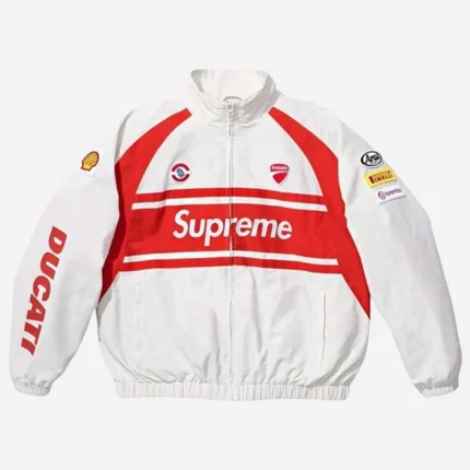 Men And Women Ducati Supreme White Track Jacket