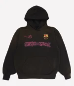 Barcelona x Travis Scott CJ x Nike x FCB Spray Logo Black Pullover Hoodie