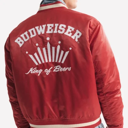 Abercrombie Budweiser Varsity Bomber Jacket