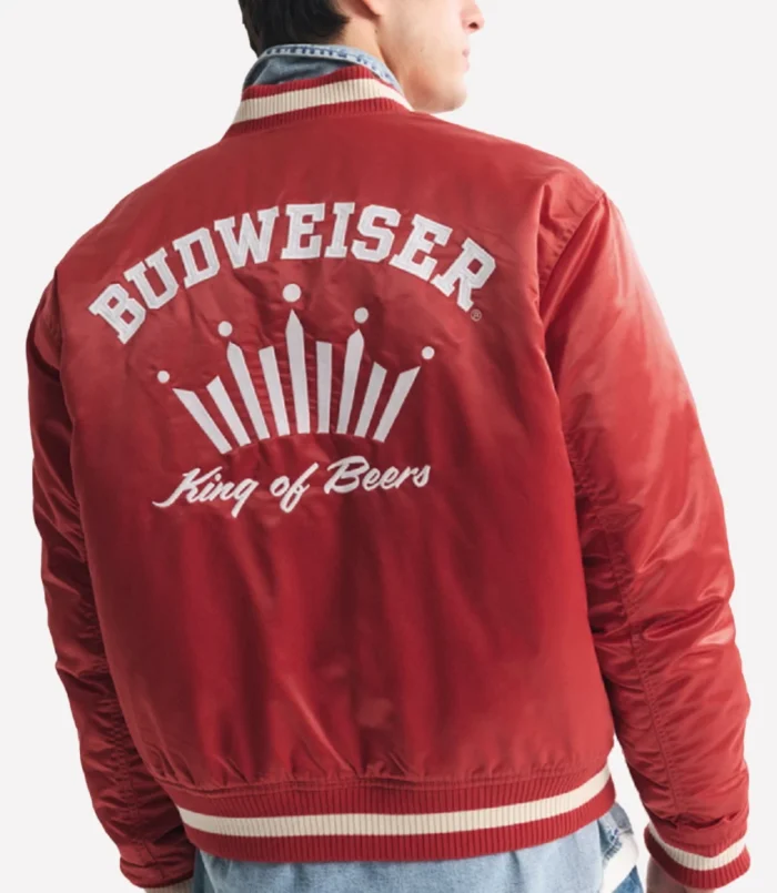 Abercrombie Budweiser Varsity Bomber Jacket