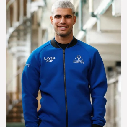 Carlos Alcaraz Laver Cup 2025 Team Europe Blue Jacket