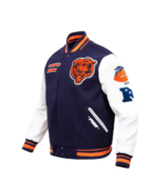 Chicago Bears Retro Classic Wool Varsity Jacket 7