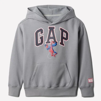 Gap Marvel Spider-Man Logo Pullover Grey Hoodie
