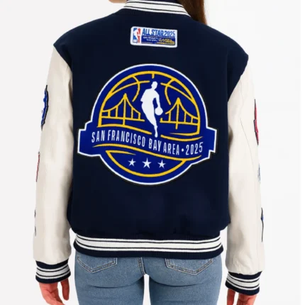 NBA All Star 2025 GSW Wool Varsity Jacket