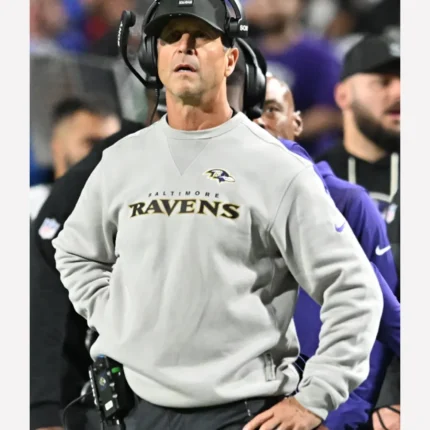 Baltimore Ravens John Harbaugh Sweatshirt Grey