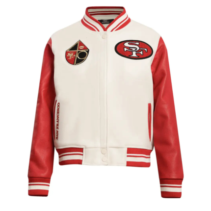 NFL San Francisco 49ers Retro Rib Wool Varsity Jacket 1