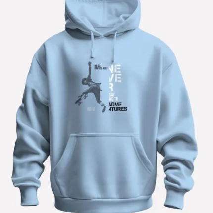 Never Say No Classic Pullover Ice Blue Hoodie