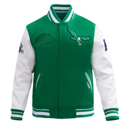 Philadelphia Eagles Pro Standard Green Varsity Jacket 1