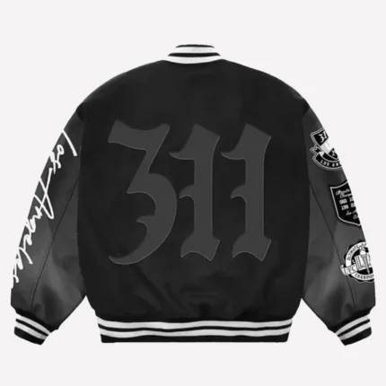 UFC 311 Los Angeles 2025 Black Varsity Jacket