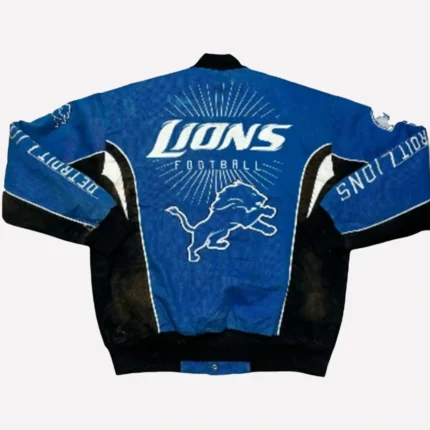 Vintage Detroit Lions Blue Racing Jacket