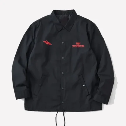 Unisex White Mountaineering Qotsa Songs For The Deaf Black Coach Jacket