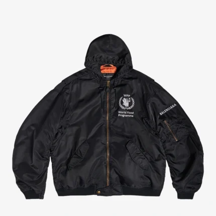 Unisex Balenciaga WFP Light Hooded Bomber Jacket