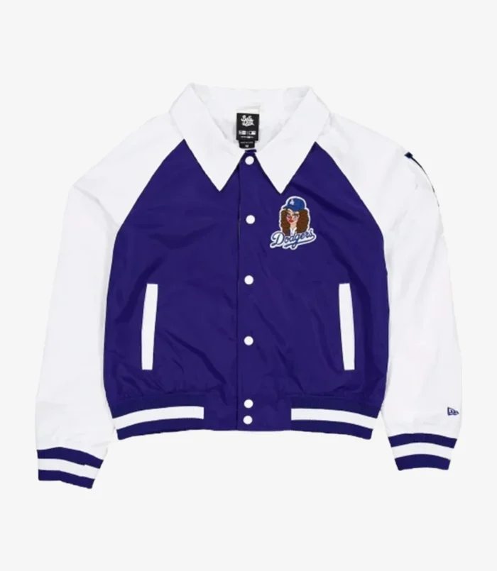 Bella Dona x Los Angeles Dodgers Raglan Satin Jacket