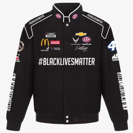 Bubba Wallace JH Design Black #BlackLivesMatter Full-Snap Twill Uniform Jacket