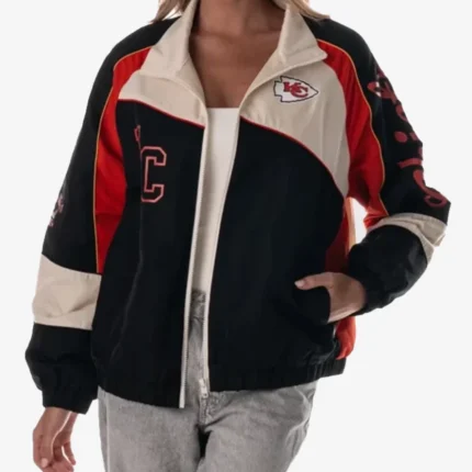 Caitlin Clark Kansas City Chiefs Colorblock Track Jacket