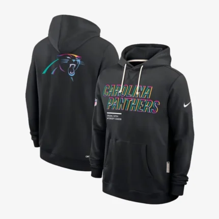 Carolina Panthers Coach Dave Canales 2025 Black Crucial Catch Sideline Hoodie