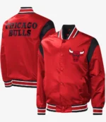 Unisex Chicago Bulls Starter Red Force Play Satin Full-Snap Varsity Jacket