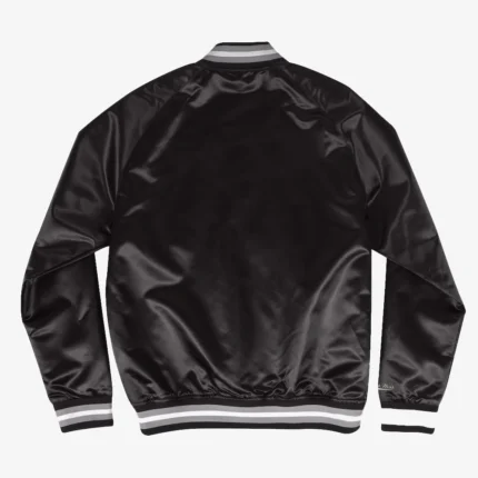 Chicago White Sox Black Lightweight Satin Full-Snap Jacket