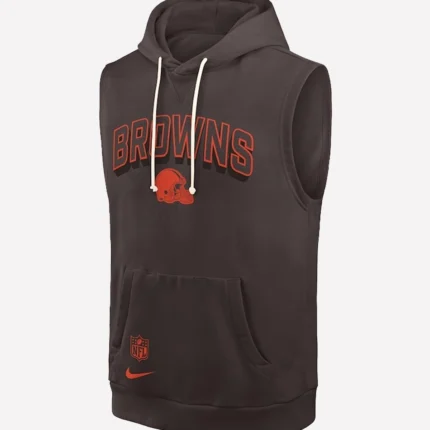 Cleveland Browns 2025 Nike Sideline Dri-FIT Sleeveless Hoodie