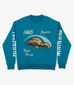 Unisex Duvin Design x Jacksonville Jaguars Blue Crewneck Fleece Sweatshirt