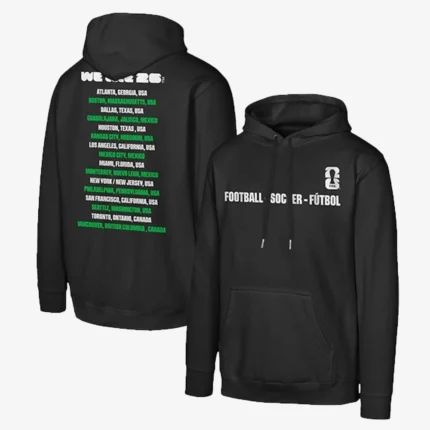 Unisex FIFA World Cup 2026 Graphic Black Hoodie