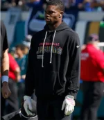 Unisex Jacksonville Jaguars Coach Travis Hunter 2025 Black Crucial Catch Sideline Hoodie