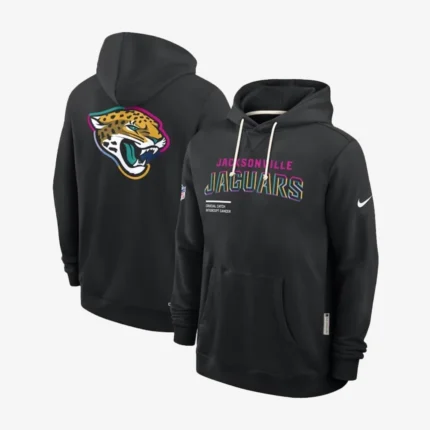 Jacksonville Jaguars Coach Travis Hunter 2025 Black Crucial Catch Sideline Hoodie