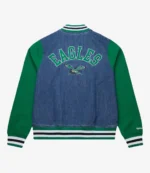 Kelly Green Philadelphia Eagles Varsity Full-Snap Denim Jacket