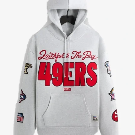 Kith San Francisco 49ers Faithful Vintage Grey Hoodie Unisex
