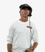 Kyle Shanahan San Francisco 49ers White Long Sleeves T-Shirt Crewneck