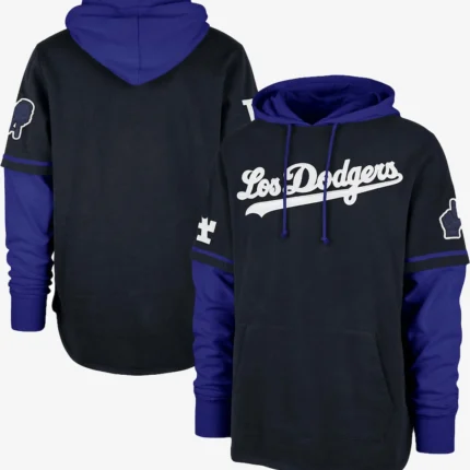 Unisex Los Angeles Dodgers '47 Navy City Connect Trifecta Shortstop Pullover Hoodie