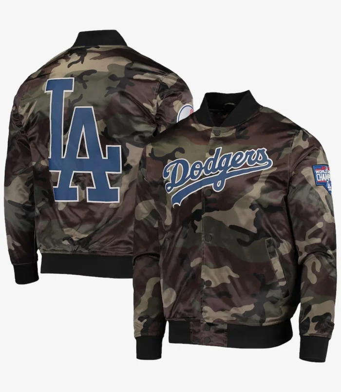 Unisex Los Angeles Dodgers Pro Standard Camo Satin Full-Snap Jacket