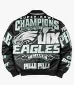 Meek Mill Eagles Super Bowl Champions Zipper Bomber Leather Jacket