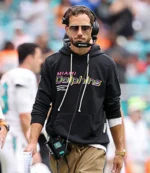 Unisex Miami Dolphins Coach Mike McDaniel 2025 Black Crucial Catch Sideline Hoodie