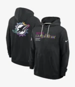 Miami Dolphins Coach Mike McDaniel 2025 Black Crucial Catch Sideline Hoodie