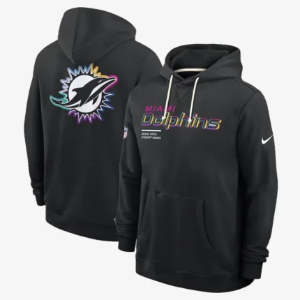 Miami Dolphins Coach Mike McDaniel 2025 Black Crucial Catch Sideline Hoodie