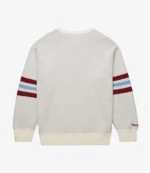 Mitchell & Ness Cream Philadelphia Phillies Vintage Logo Retro Helmet Pullover Sweater