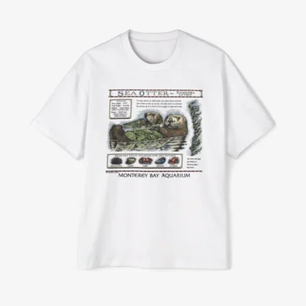Monterey Bay Aquarium Otter White Shirt For Unisex