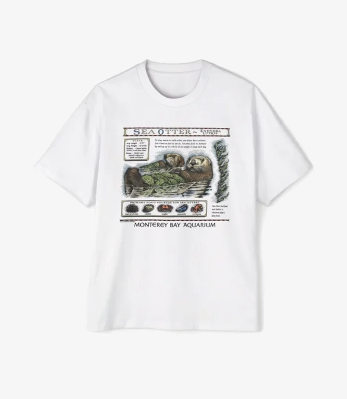 Monterey Bay Aquarium Otter White Shirt For Unisex