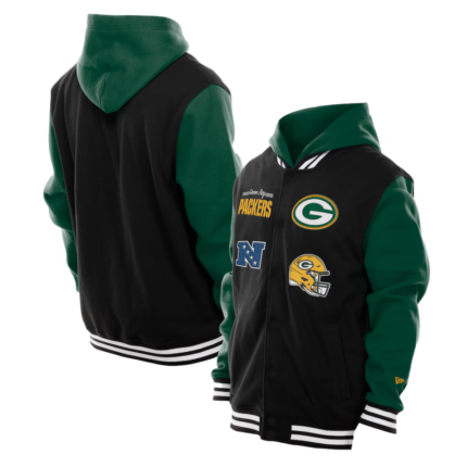 New Era Green Bay Packers Hoodie Jacket 1