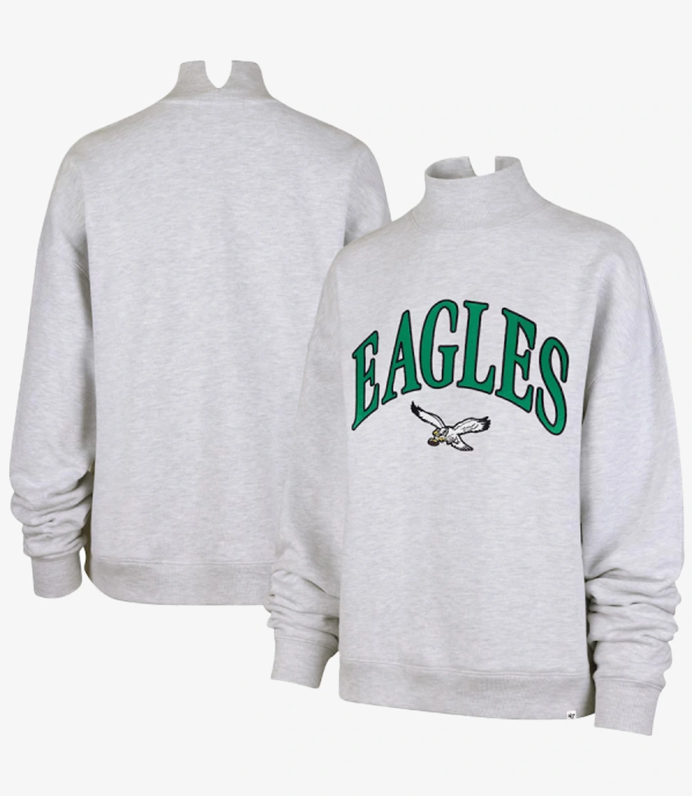Philadelphia Eagles ’47 Women’s Vantage Mock Neck Pullover Sweatshirt Unisex Philadelphia Eagles ’47 Women’s Vantage Mock Neck Pullover Sweatshirt