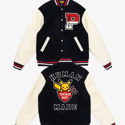 Unisex Pokemon x Human Made Black Varsity Jacket